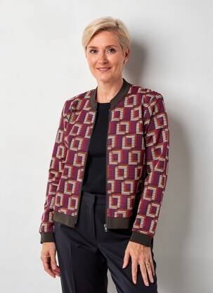 Jachete casual guler rotund violet MERI & ESCA femeie
