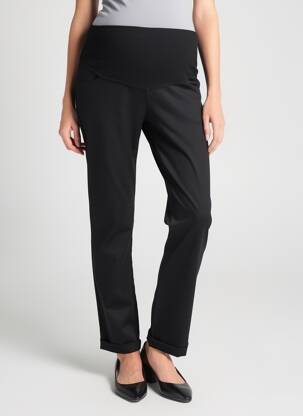 Pantalon maternitate subțire negru BALLOON femeie