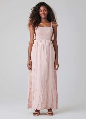Rochie de maternitate mâneci scurte roz SERAPHINE femeie