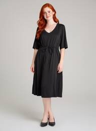 Rochie de maternitate elasticitate negru SERAPHINE femeie