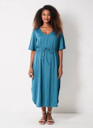 Rochie de maternitate elasticitate albastru SERAPHINE femeie