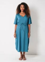 Rochie de maternitate elasticitate albastru SERAPHINE femeie