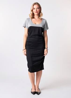 Rochie de maternitate elasticitate negru SERAPHINE femeie