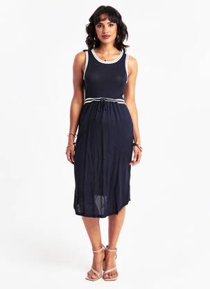 Rochie de maternitate fără mâneci albastru SERAPHINE femeie
