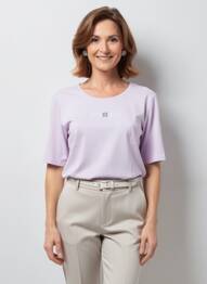Tricou elasticitate mâneci scurte violet GRIFFON femeie