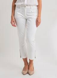 Pantalon 7/8 elasticitate mărime normală alb PAUL BRIAL femeie