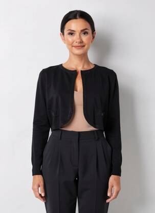 Bolero guler rotund negru PAUL BRIAL femeie