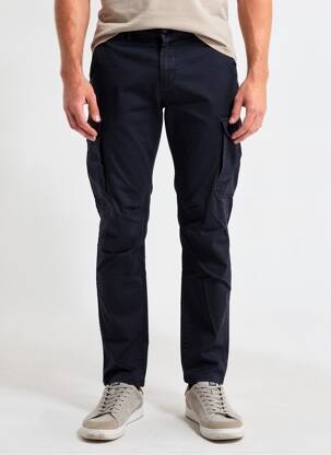 Pantalon cargo talie cu cleme mărime normală albastru G.9 bărbat