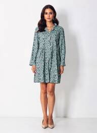Rochie scurtă mâneci lungi mâneci lungi albastru VIC VIA femeie