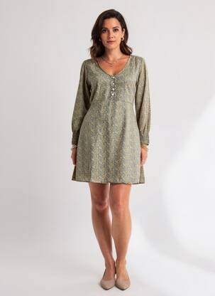 Rochie scurtă mâneci lungi mâneci lungi albastru ALLER SIMPLEMENT femeie
