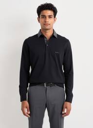 Polo mâneci lungi mâneci lungi negru MISE AU GREEN bărbat