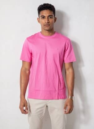 Tricou broderie mâneci scurte roz EDEN PARK bărbat