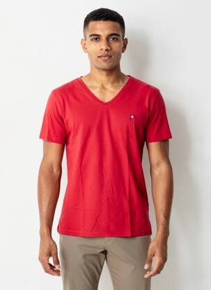 Tricou croială cambrată mâneci scurte roșu JOTT (JUST OVER THE TOP) bărbat