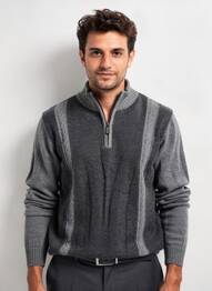 Pulover țesătură melanj mâneci lungi gri OLIVER HOLTON bărbat