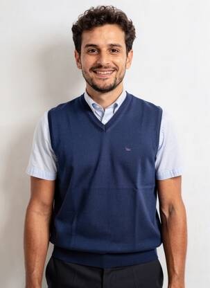 Pulover guler în v fără mâneci albastru BEST GUEST bărbat
