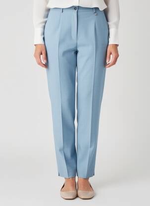 Pantalon slim buzunare talie înaltă albastru BRUNO SAINT HILAIRE femeie