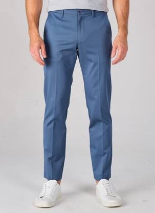 Pantalon chino țesătură melanj mărime normală albastru BRUNO SAINT HILAIRE bărbat