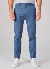 Pantalon chino țesătură melanj mărime normală albastru BRUNO SAINT HILAIRE bărbat