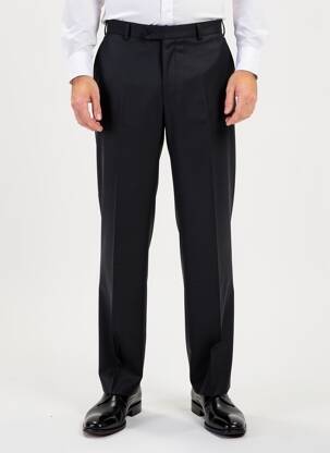 Pantalon drept închidere cu fermoar sub clapetă cu cârlig mărime normală negru IZAC bărbat