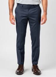 Pantalon slim țesătură poplin mărime normală albastru IZAC bărbat