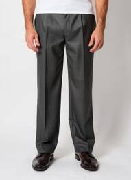 Pantalon drept țesătură melanj talie joasă gri LUCAN bărbat