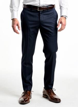 Pantalon slim elasticitate mărime normală albastru IZAC bărbat