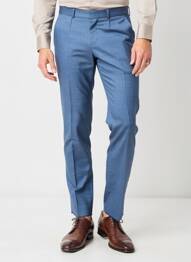 Pantalon slim țesătură melanj mărime normală albastru IZAC bărbat