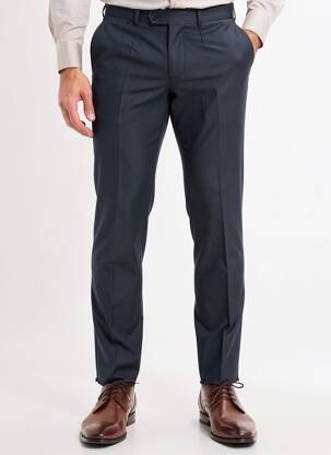 Pantalon slim elasticitate mărime normală albastru IZAC bărbat