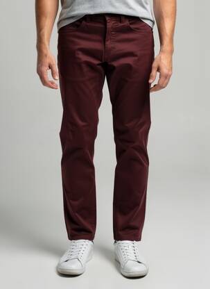 Pantalon chino elasticitate mărime normală roșu HATTRIC bărbat