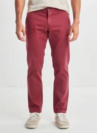 Pantalon chino elasticitate mărime normală roșu IZAC bărbat