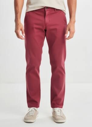 Pantalon chino elasticitate mărime normală roșu IZAC bărbat