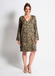 Rochie scurtă mâneci lungi mâneci lungi verde LOLA ESPELETA femeie
