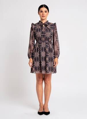 Rochie scurtă mâneci lungi mâneci lungi negru MOLLY BRACKEN femeie