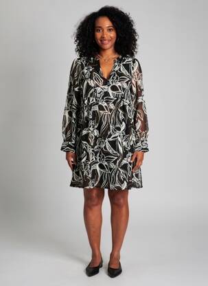 Rochie scurtă mâneci lungi mâneci lungi negru LOLA ESPELETA femeie