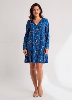 Rochie scurtă mâneci lungi mâneci lungi albastru LOLA ESPELETA femeie
