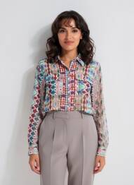 Cămașă țesătură crep mâneci lungi verde MOLLY BRACKEN femeie
