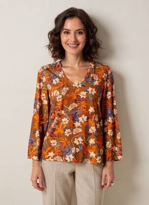 Tricou mâneci lungi mâneci lungi portocalie LE PETIT BAIGNEUR femeie