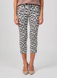 Pantalon 7/8 elasticitate mărime normală negru FREEMAN T.PORTER femeie