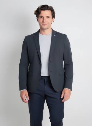 Sacou finisaj interior dublat negru CALAMAR bărbat