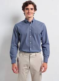 Cămașă cu mâneci lungi croială cambrată albastru TOMMY HILFIGER bărbat