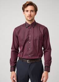 Cămașă cu mâneci lungi buzunare roșu PIERRE CARDIN bărbat