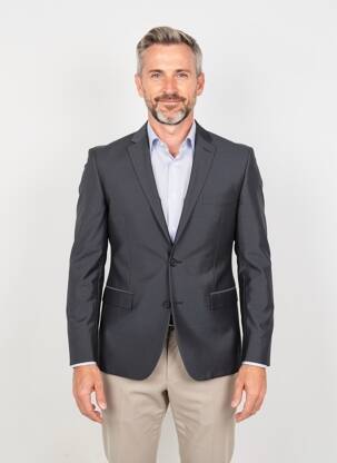 Sacou țesătură melanj gri THOMAS GOODWIN bărbat