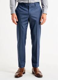 Pantalon slim țesătură melanj mărime normală albastru IZAC bărbat