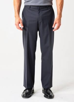 Pantalon drept închidere cu fermoar sub clapetă cu cârlig mărime normală albastru IZAC bărbat