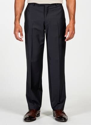 Pantalon drept țesătură poplin mărime normală albastru THOMAS GOODWIN bărbat