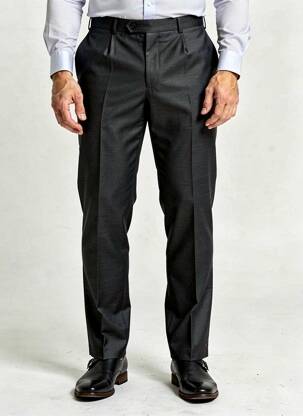 Pantalon drept țesătură melanj mărime normală gri STUDIO MILANO bărbat