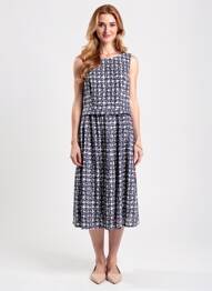 Rochie midi fără mâneci fără mâneci albastru ROBE LEGERE BY VERA MONT femeie