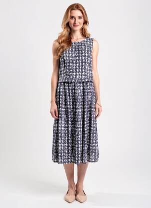 Rochie midi fără mâneci fără mâneci albastru ROBE LEGERE BY VERA MONT femeie