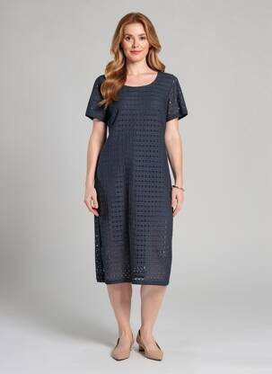 Rochie midi mâneci scurte mâneci scurte albastru BETTY BARCLAY femeie