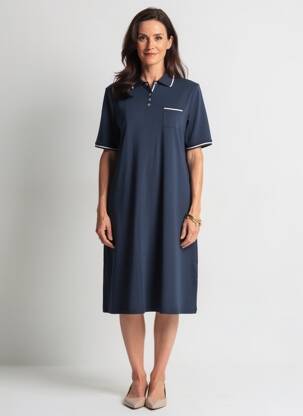 Rochie midi mâneci scurte mâneci scurte albastru GRIFFON femeie